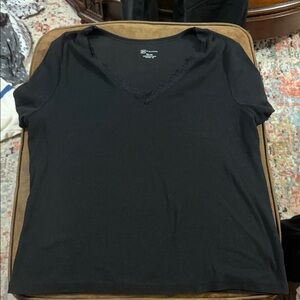 Chic Black V-Neck Women's Blouse